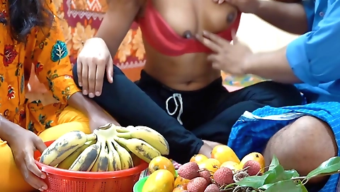 Amateur brunette stepsister with big boobs plays with husband