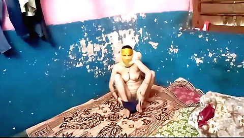 Indian girl with a nice long hair enjoys being fucked in bed