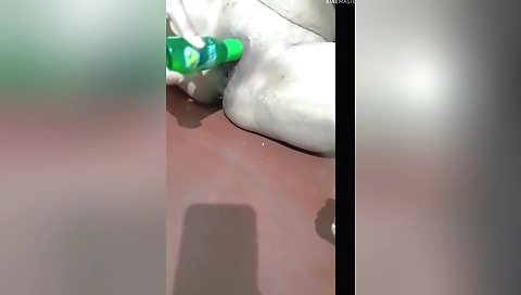 Busty amateur girl gives solo video with her sexy body