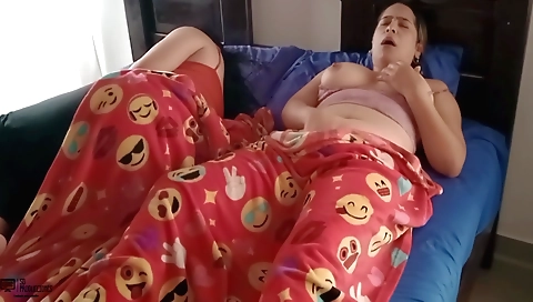 Chubby brunette in sexy outfit makes fun of friend