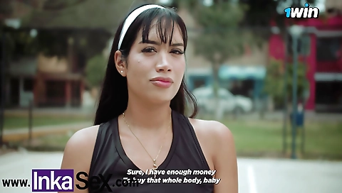 Indian teen girl with a tanned ass caught in a volleyball game