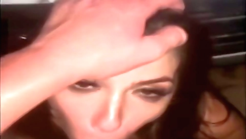 Outdoor video with a gorgeous brunette girl in deepthroat